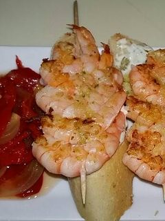Una foto de Pinchos de langostinos