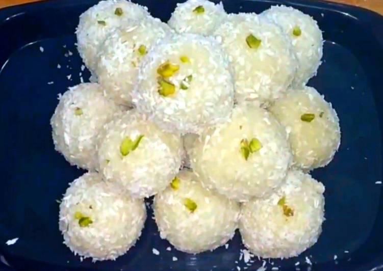 No mawa/no condensed milk coconut ladoo