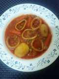 Guiso de calamares con gambas