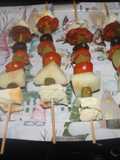 Pinchos de lujo con sobras de la nevera