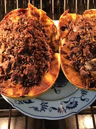 Recipe California Farm Wild Rice &amp; Buffalo Meat Stuffed Squash which Delicious