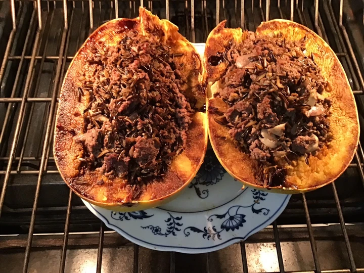 Recipe California Farm Wild Rice &amp;amp; Buffalo Meat Stuffed Squash which Delicious