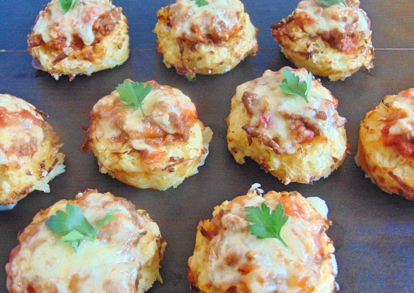 Mini Cottage Pies With Potato Nests