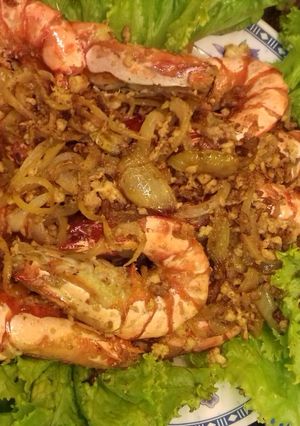 Foto resep Udang mentega telur asin