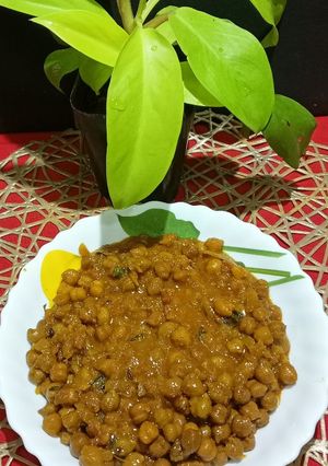 A picture of Black Gram / kala Chana Curry.