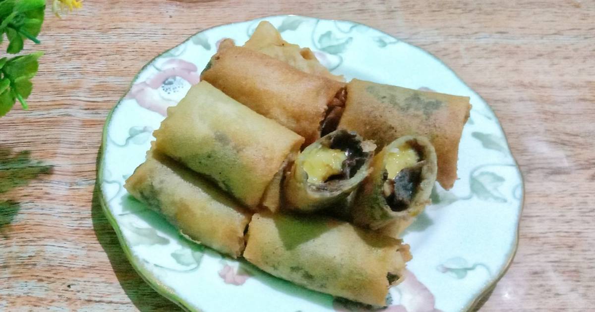 Resep Lumpia Pisang Cokelat Lumer oleh Mama Kafa - Cookpad