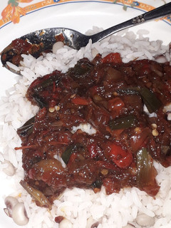 A picture of Rice nd beans.