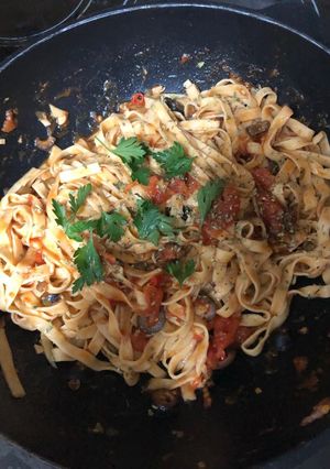 Una foto de Spaghetti puttanesca