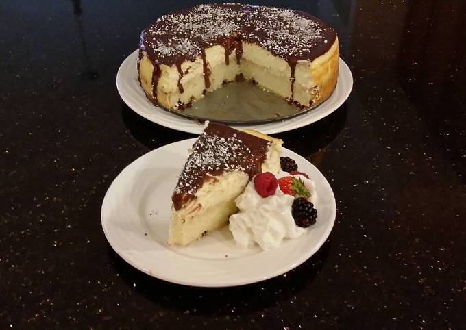 Steps to Prepare Super Quick Homemade Boston Cream Pie Cheesecake