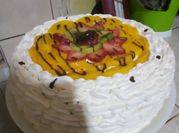 Una foto de betun para pastel de vainilla