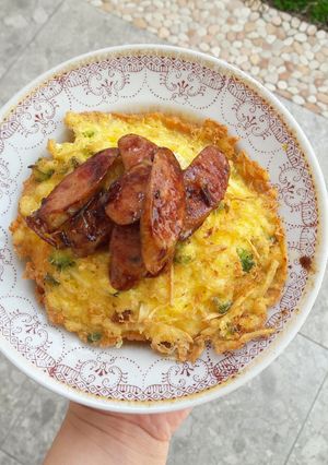 Foto resep Nasi Telur Dadar Sosis Lada Hitam