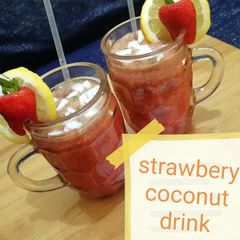 A picture of Strawberry coconut drink.