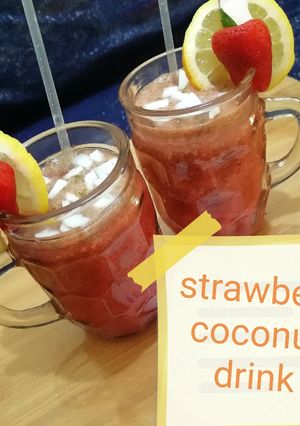 A picture of Strawberry coconut drink.