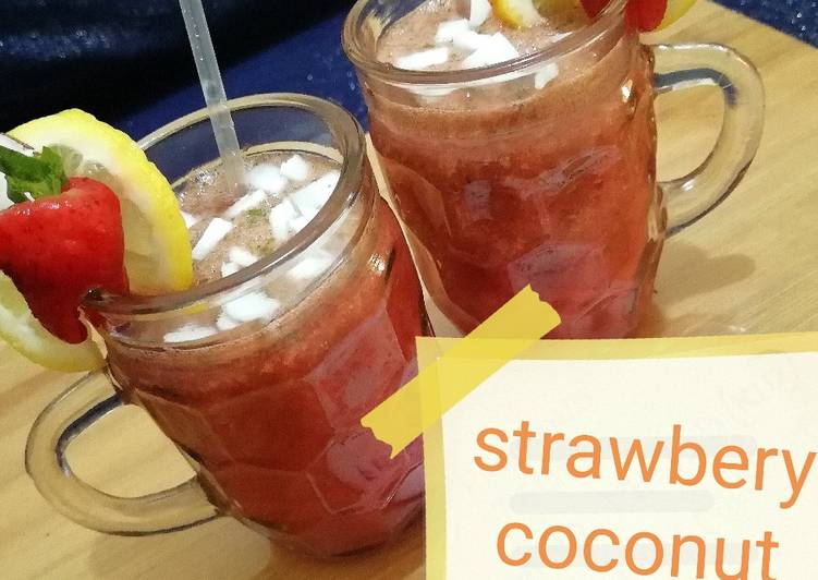 Simple Way to Prepare Ultimate Strawberry coconut drink