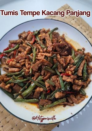 Foto resep Tumis Tempe Kacang Panjang
