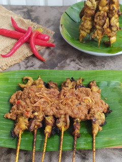 Foto resep Sate Jamur Tiram Bumbu Kacang