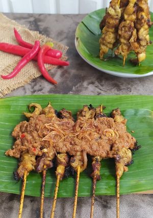 Foto resep Sate Jamur Tiram Bumbu Kacang