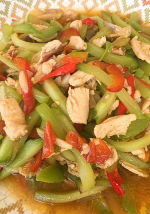 Foto resep Tumis Labu Ayam Spesial