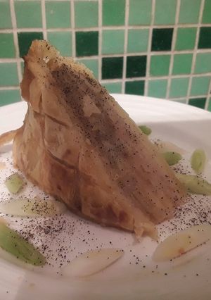 A picture of Sig's Celeriac, Onion and Cheese Pie.