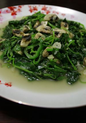 Foto resep Bayam Jamur Terasi