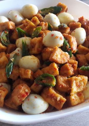 Foto resep Sambel goreng tahu telor puyuh