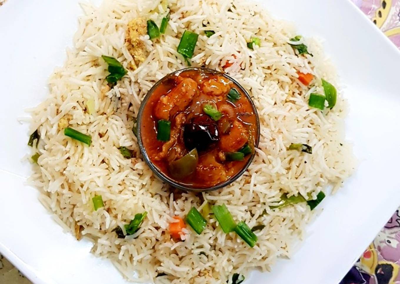 Fried Rice with Manchurian