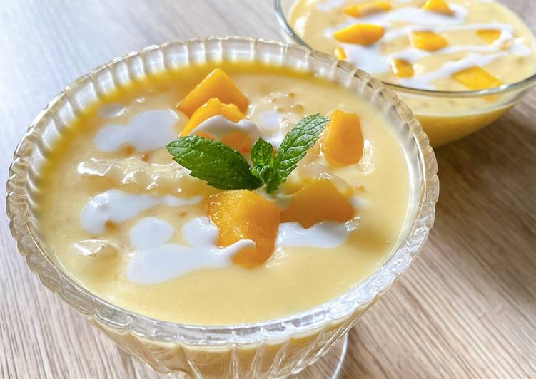 Easiest Way to Make Any-night-of-the-week Mango dessert 🍋 #uwehallslife