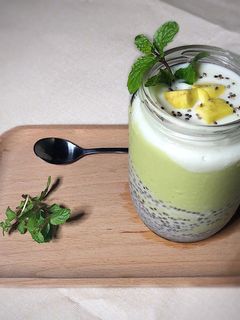 Hình của món Sinh tố bơ chia seeds.