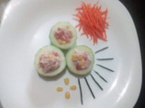 Pepino relleno de atún