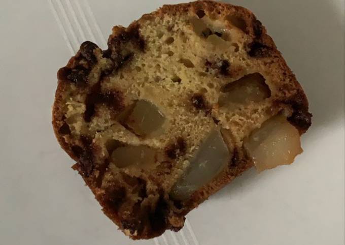 Cake poire / pépites de chocolat