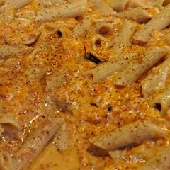 Creamy Dairy-free Pumpkin Vodka Pasta A picture of Creamy Dairy-free Pumpkin Vodka Pasta.