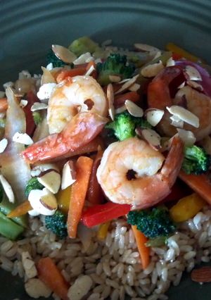 A picture of Shrimp stir fry.