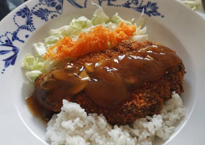 Cara Buat Katsu with Mushroom Gravy Sauce Murah