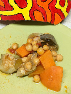 Una foto de Tajín de verduras
