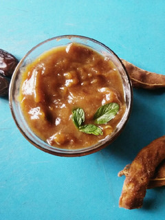 A picture of Dates tamarind chutney (spicy).