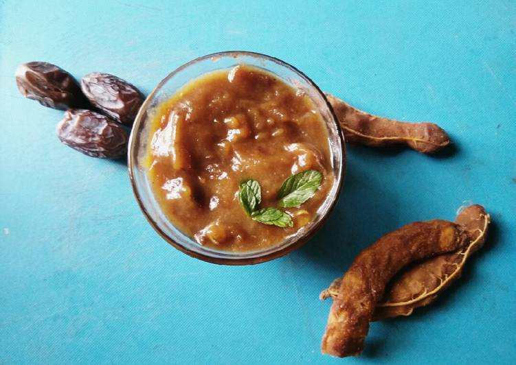 Recipe of Favorite Dates tamarind chutney (spicy)
