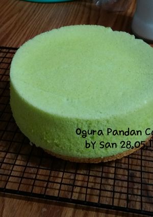 Foto resep 13. Ogura Pandan Cake #BikinRamadanBerkesan