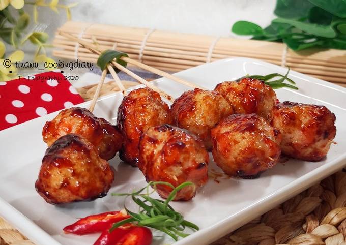 Bakso udang bakar super simple