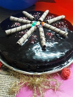 عکسی از دستور کیک شکلاتی با گاناش