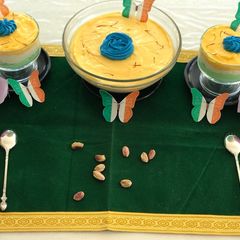 A picture of Tricolour shrikhand.
