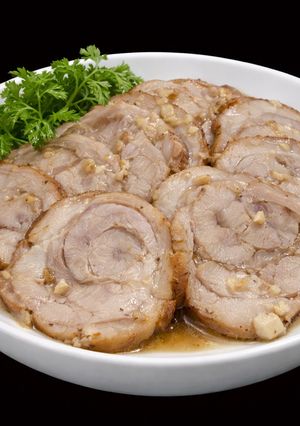 Hình của món SP.0225 - Bắp Giò Heo Hấp & Xốt Bơ Tỏi.