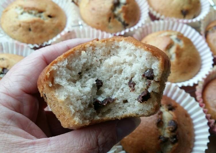 Step-by-Step Guide to Make Award-winning Vickys Chocolate Chip Banana Muffins, GF DF EF SF NF