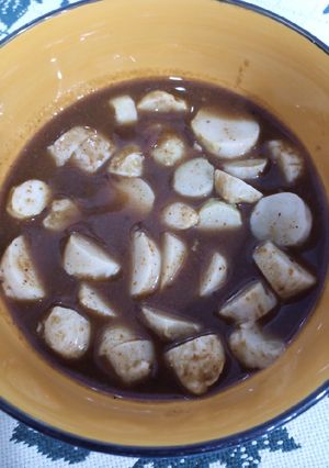 A picture of Masala Yams(arvi).