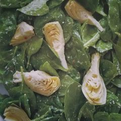 A picture of Spinach and Artichoke Salad by Rocco Dispirito .