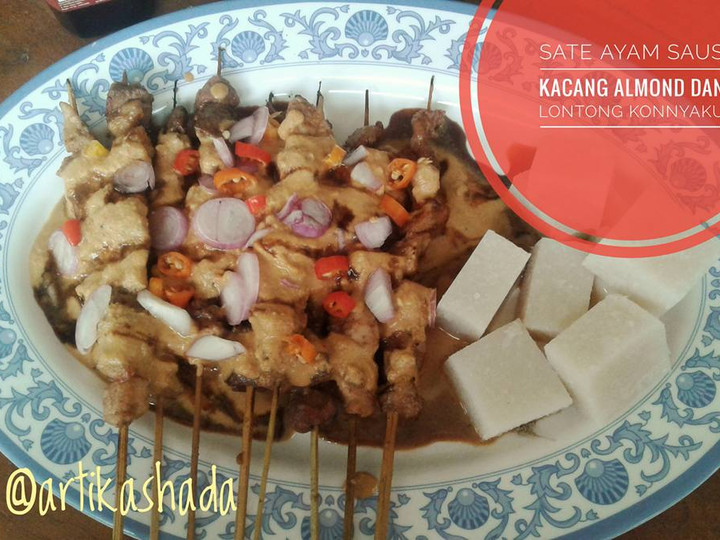 Yuk intip, Resep buat Sate ayam Saos kacang almond dan lontong Konnyaku dijamin sesuai selera