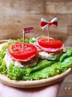 Foto resep Canape sandwich merah putih
