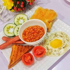 A picture of Simple English Breakfast list.