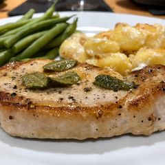Pork loin with Crispy Sage Butter and Gnocchi Gratin #mycookbook A picture of Pork loin with Crispy Sage Butter and Gnocchi Gratin #mycookbook.