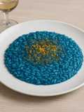 Risotto Blu con Spirulina e Agrumi