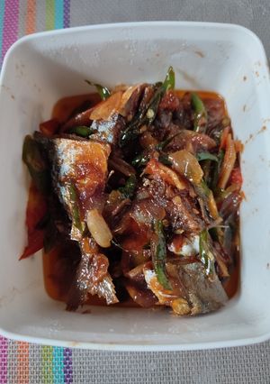 Foto resep Ikan asin peda cabe ijo